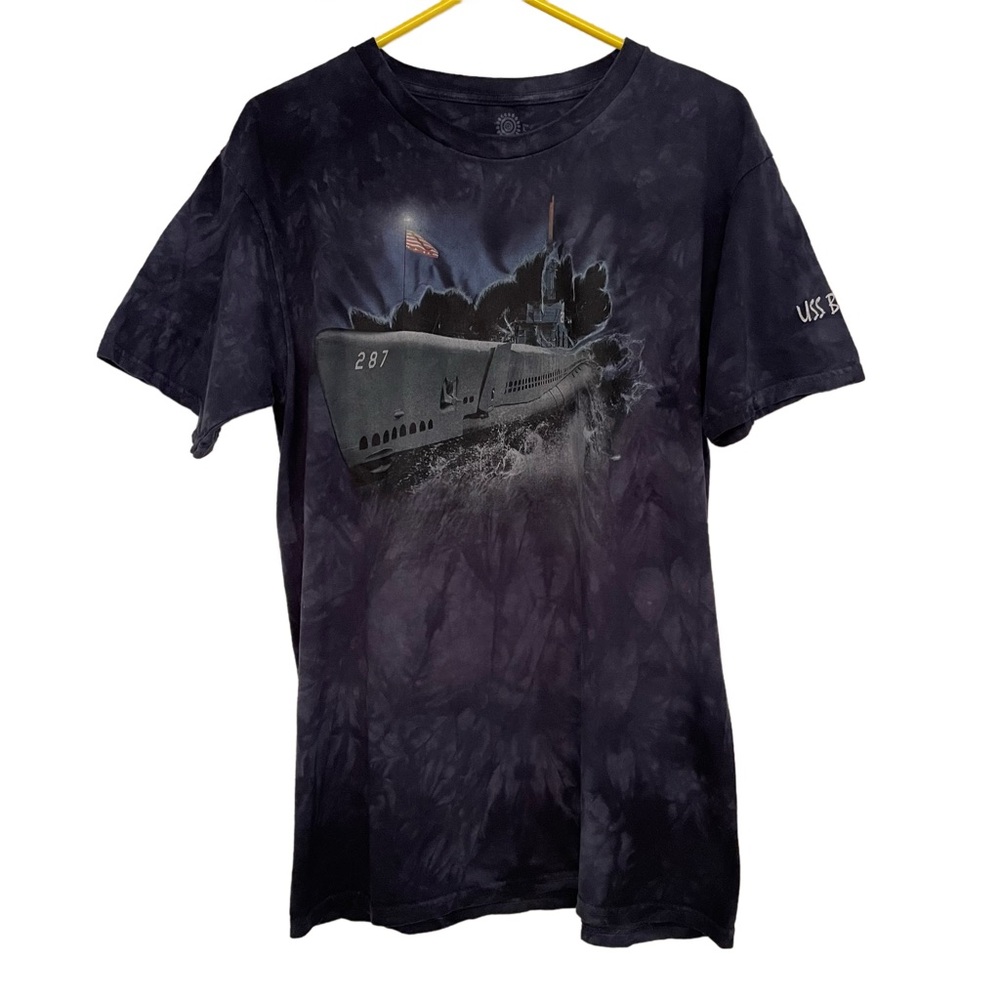 The Mountain USS BOWFIN Submarine Tie Dye T-Shirt Mens Large WWII Pearl Harbor